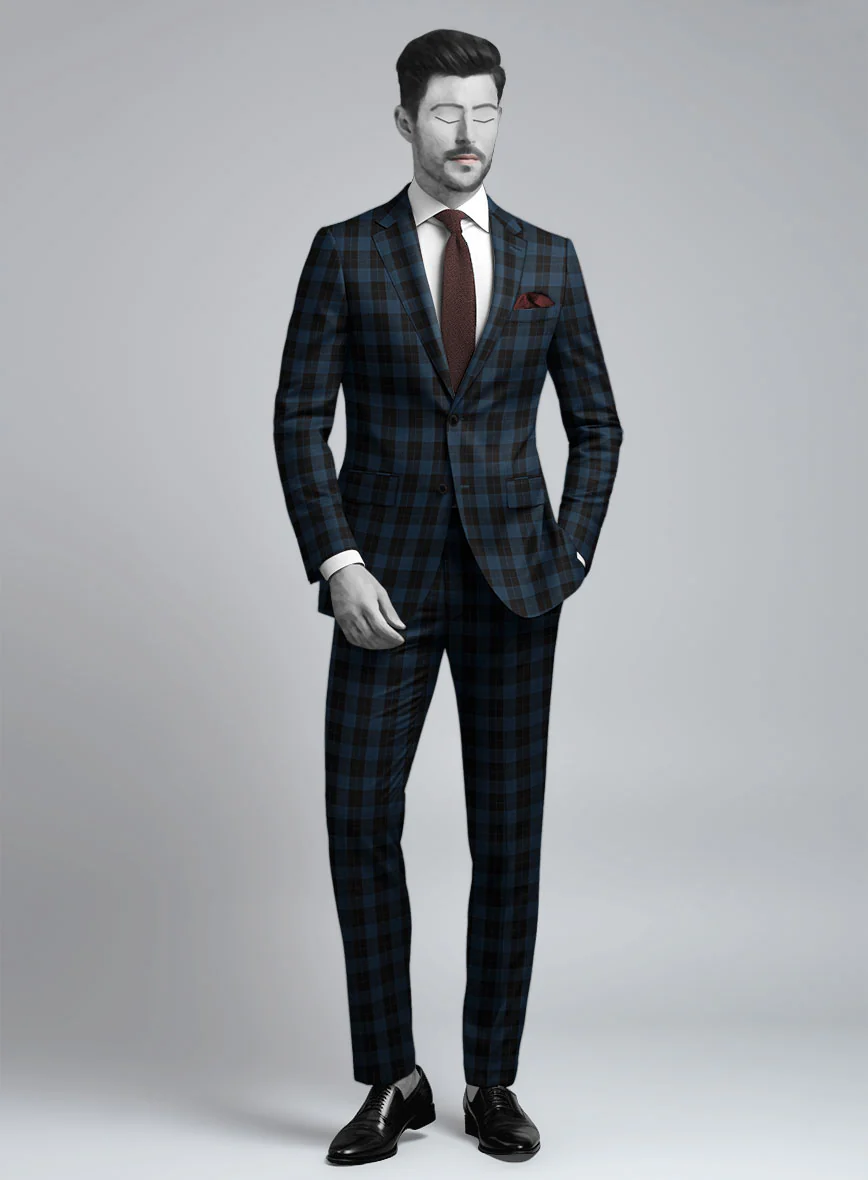 Napolean Oldo Blue Wool Suit