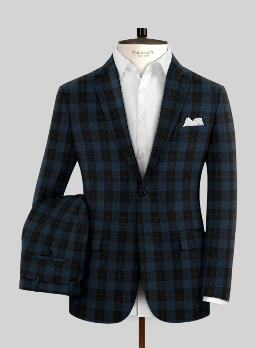 Napolean Oldo Blue Wool Suit - Image 2