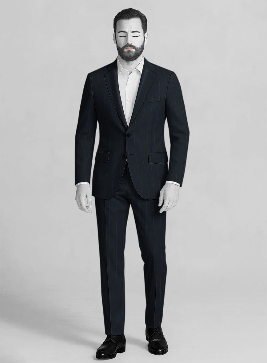Napolean Rodrio Blue Wool Suit