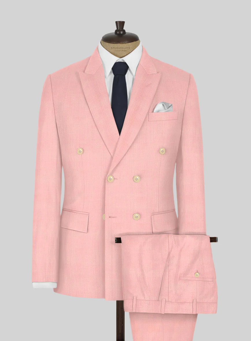 Napolean Runway Pink Wool Double Breasted Suit - Image 2