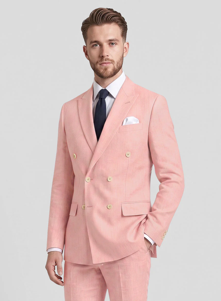 Napolean Runway Pink Wool Double Breasted Suit - Image 3