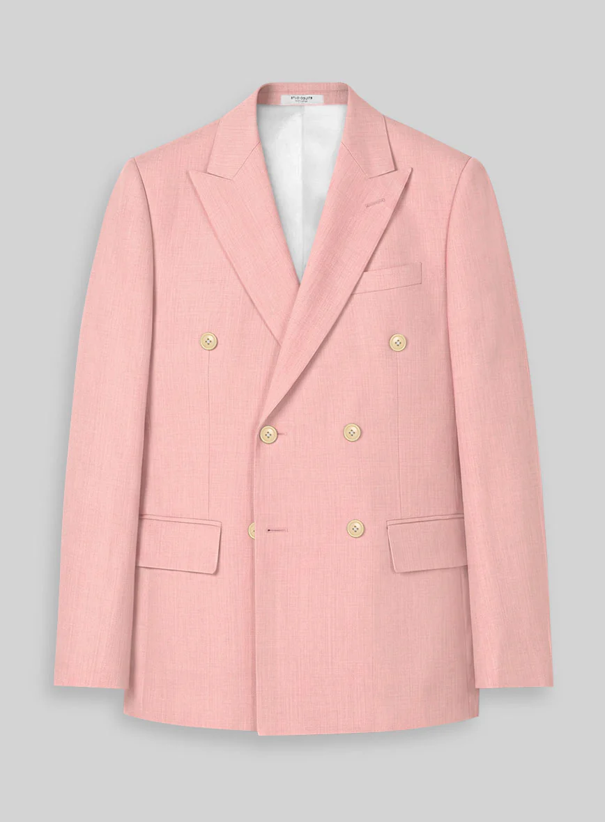 Napolean Runway Pink Wool Double Breasted Suit - Image 4