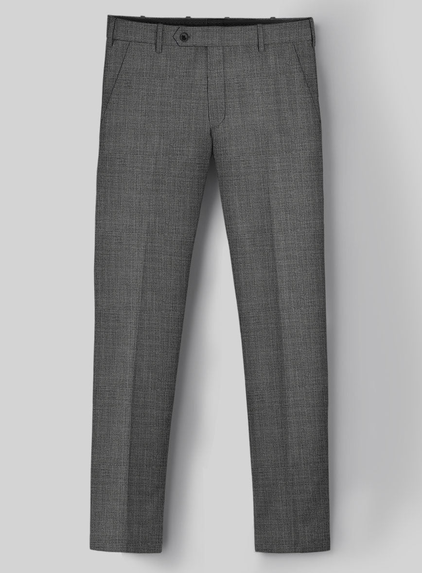 Napolean Sharkskin Gray Wool Double Breasted Suit - Image 5