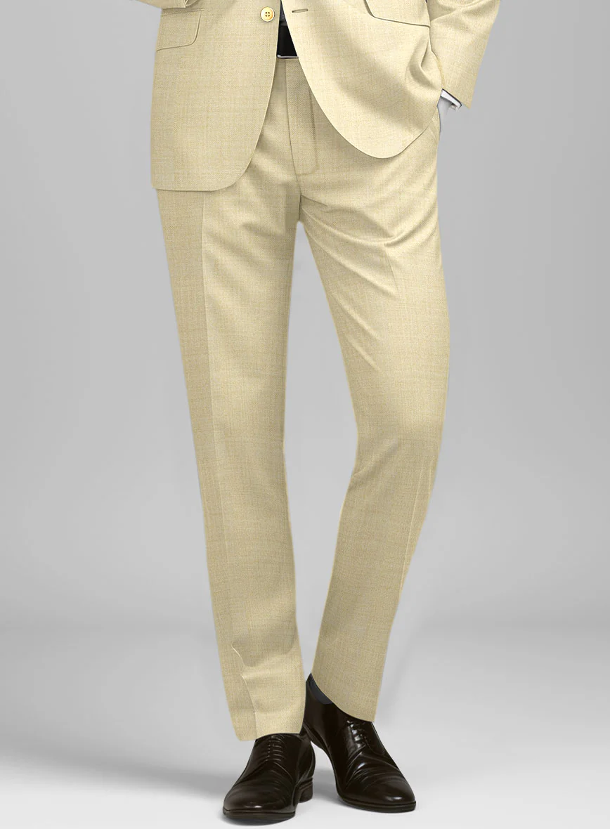 Napolean Spring Latte Beige Wool Pants - Image 2