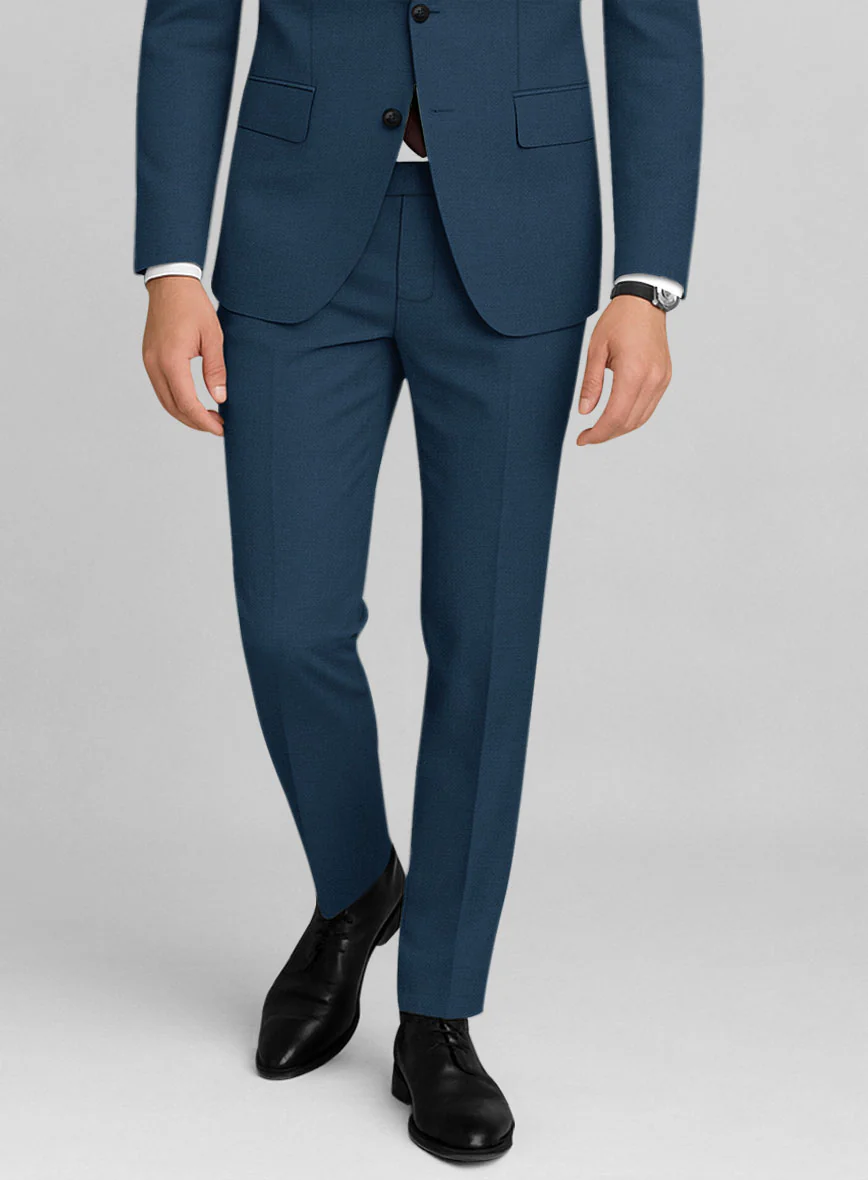 Napolean Stretch Powder Blue Wool Suit - Image 7