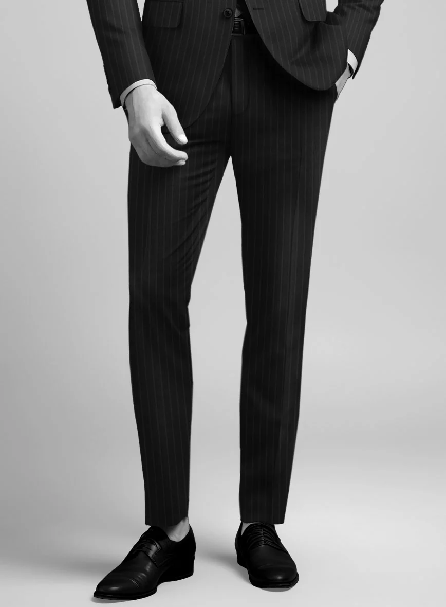 Napolean Windsor Black Stripe Wool Suit - Image 6