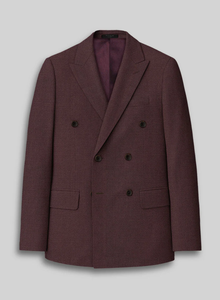 Napolean Wine Wool Double Breasted Suit - Image 5