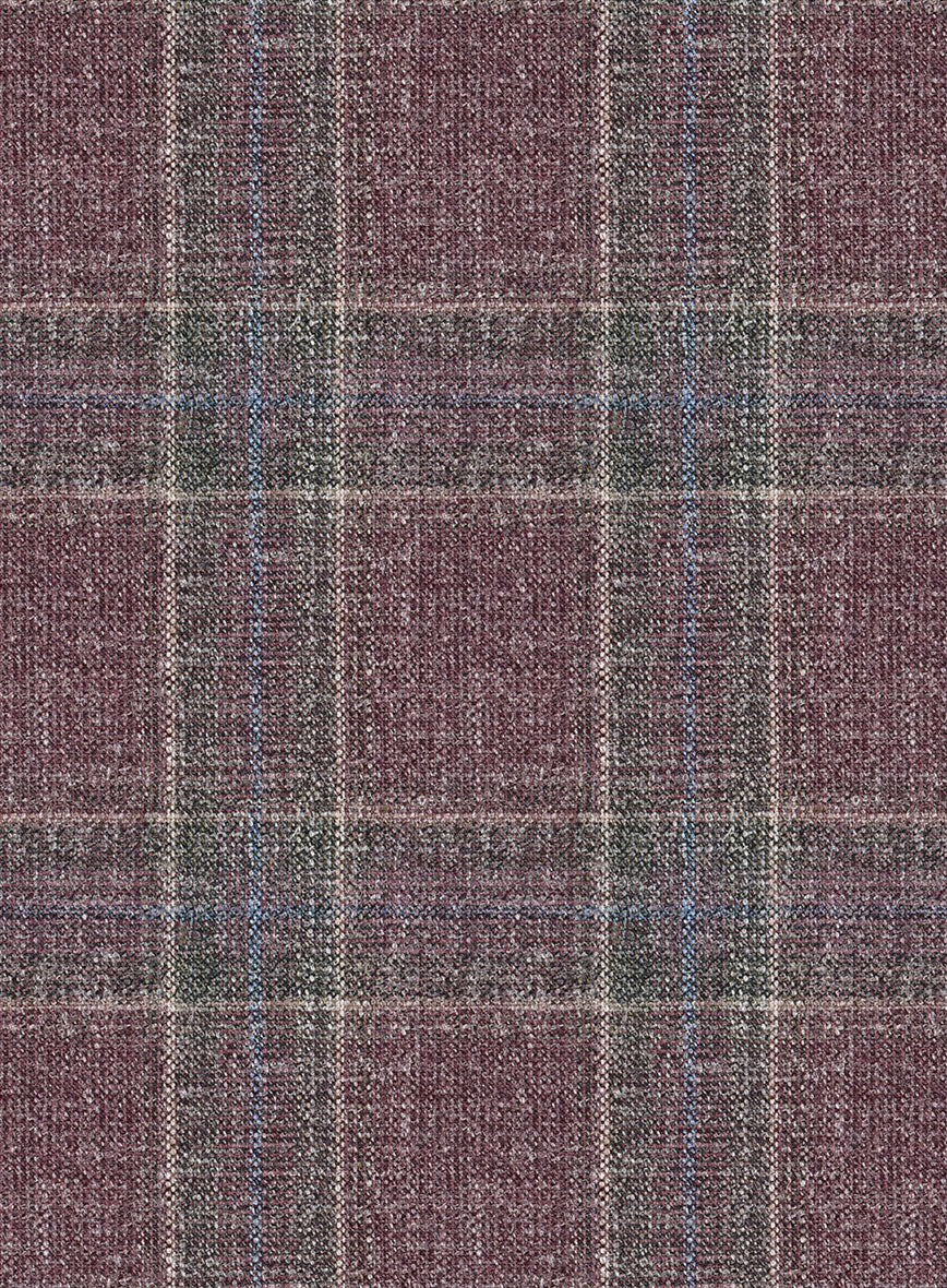 Noble Anton Check Wool Silk Linen Suit - Image 6