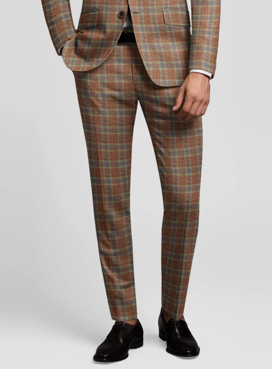 Noble Camila Check Wool Silk Linen Suit - Image 6