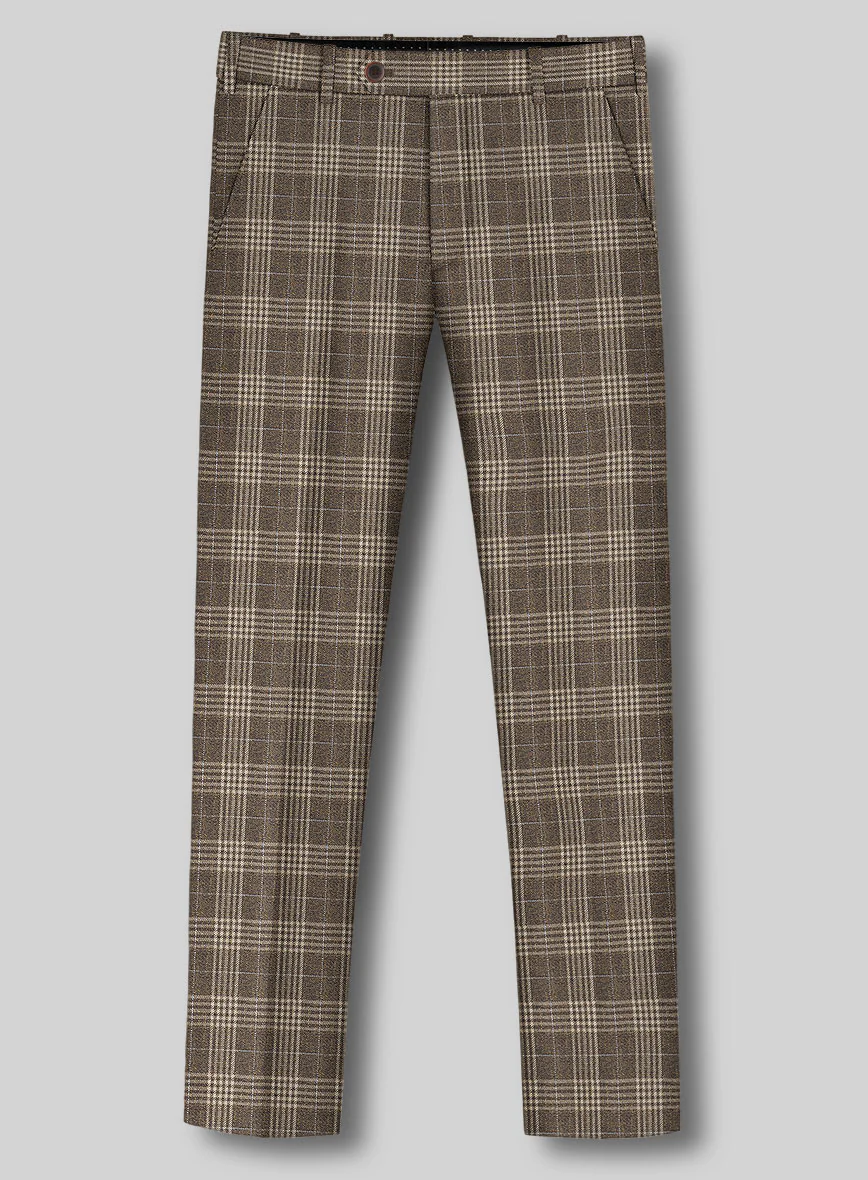 Noble Hugo Brown Wool Silk Linen Suit - Image 6