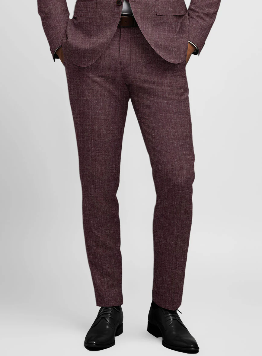 Noble Purple Wool Silk Linen Suit - Image 5