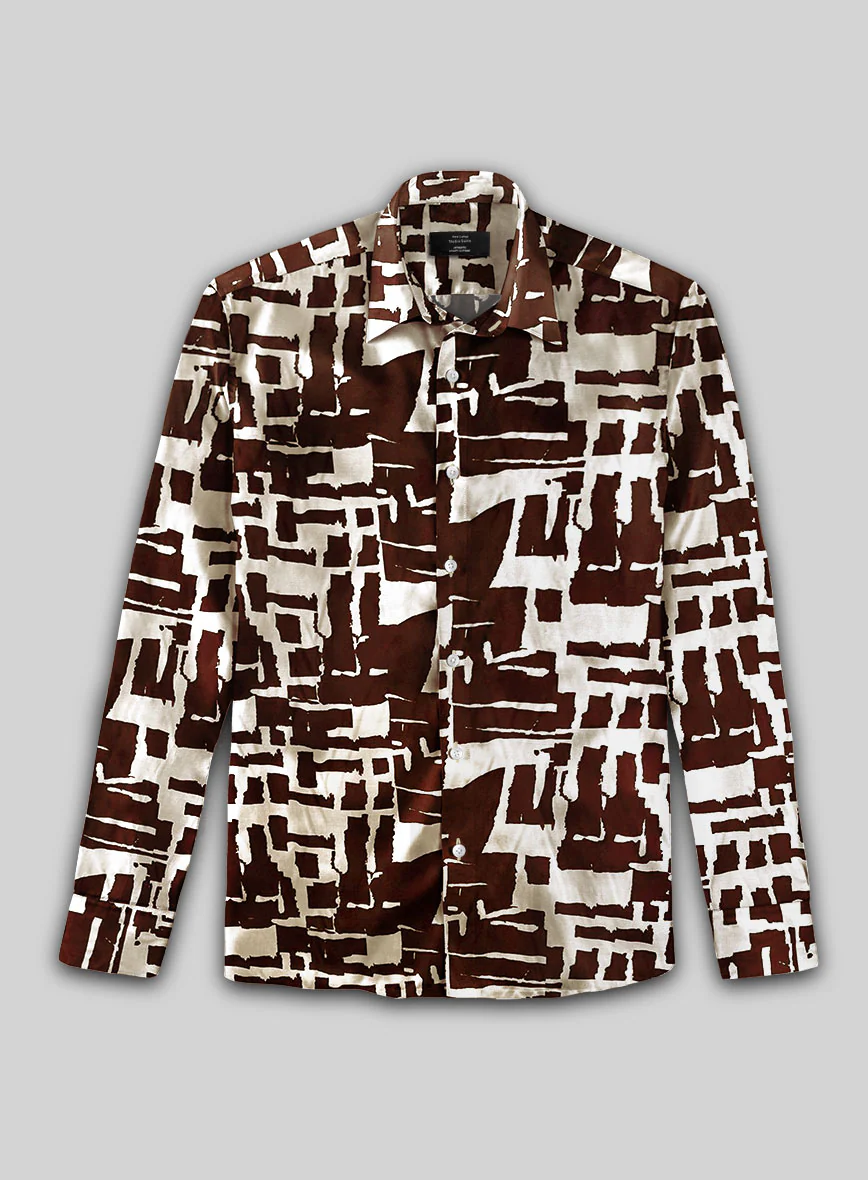 Obsidian Stroke Silk Shirt - Image 3