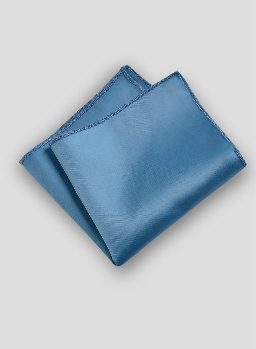 Satin Pocket Square - Turkish Blue