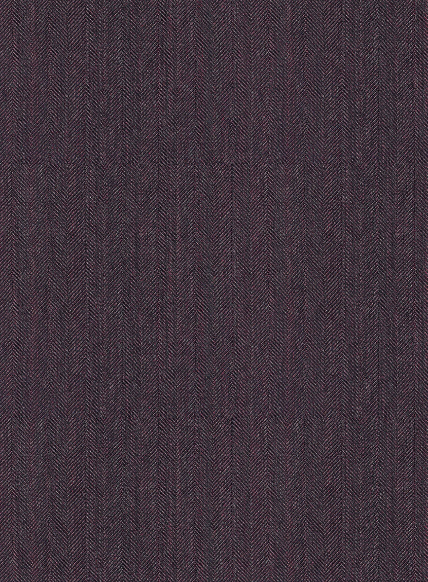 Purple Herringbone Wool Jacket - Image 3