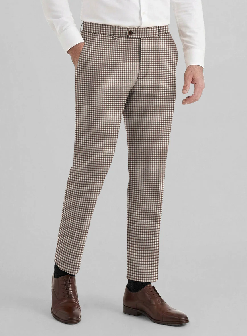 Reda Beltra Brown Checks Wool Suit - Image 5