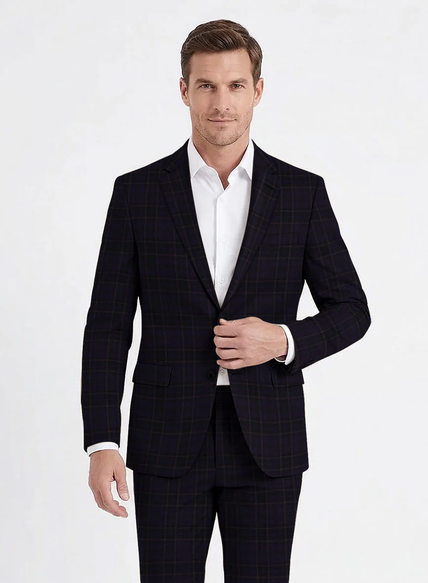 Reda Eralto Purple Checks Wool Suit - Image 3