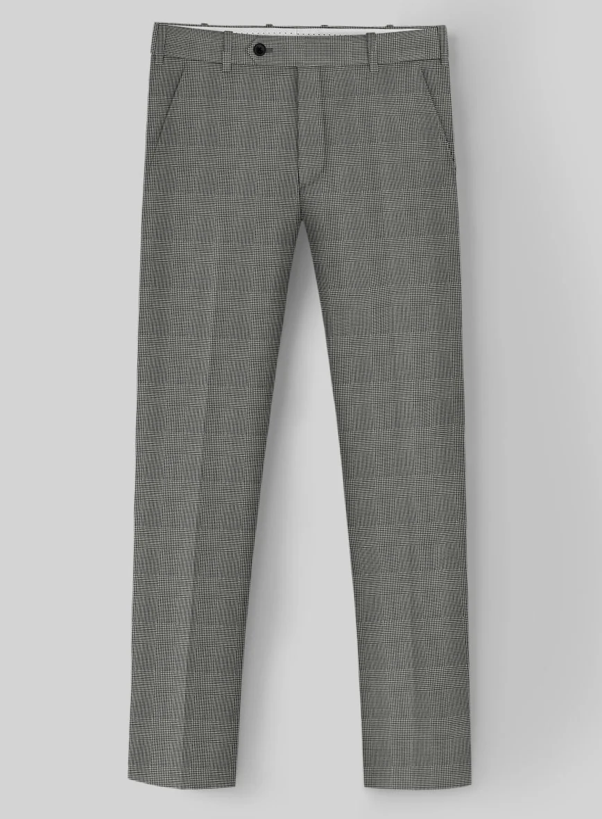 Reda Fivaro Black Checks Wool Pants - Image 2