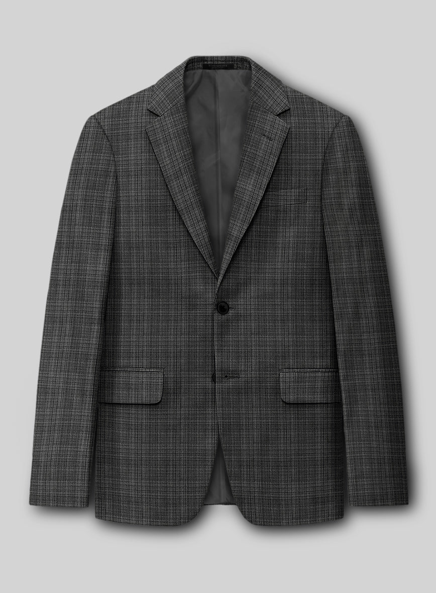 Reda Inleti Black Checks Wool Jacket