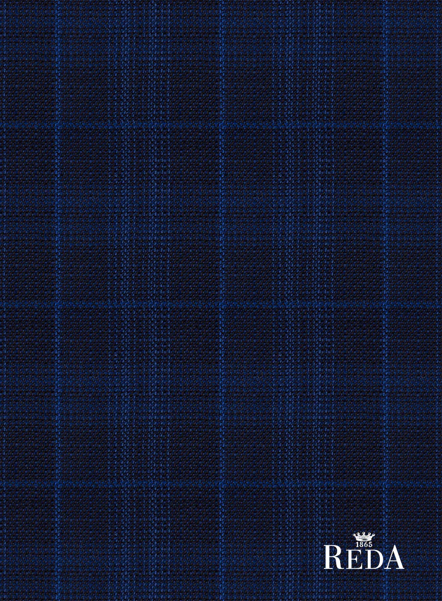 Reda Jagur Blue Checks Wool Pants - Image 4