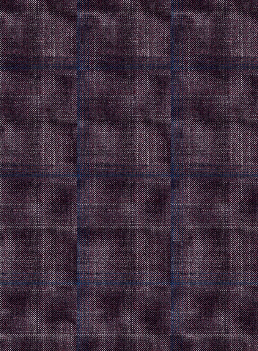 Reda Mulled Wine Checks Wool Pants - Image 3