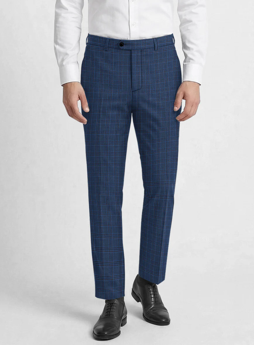 Reda Tory Blue Checks Wool Suit - Image 6