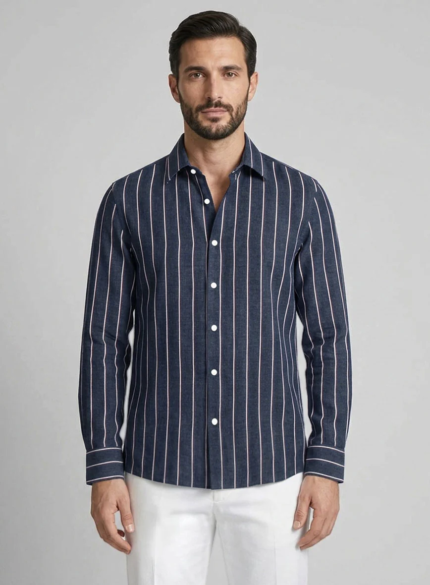 Redline Navy Cotton Shirt