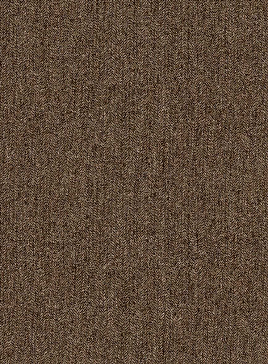 Rust Herringbone Tweed Double Breasted Jacket - Image 4