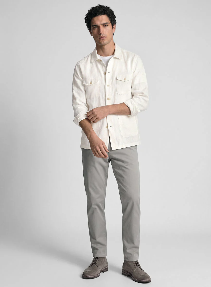 Safari Soft Sand Pure Linen Overshirt - Image 3