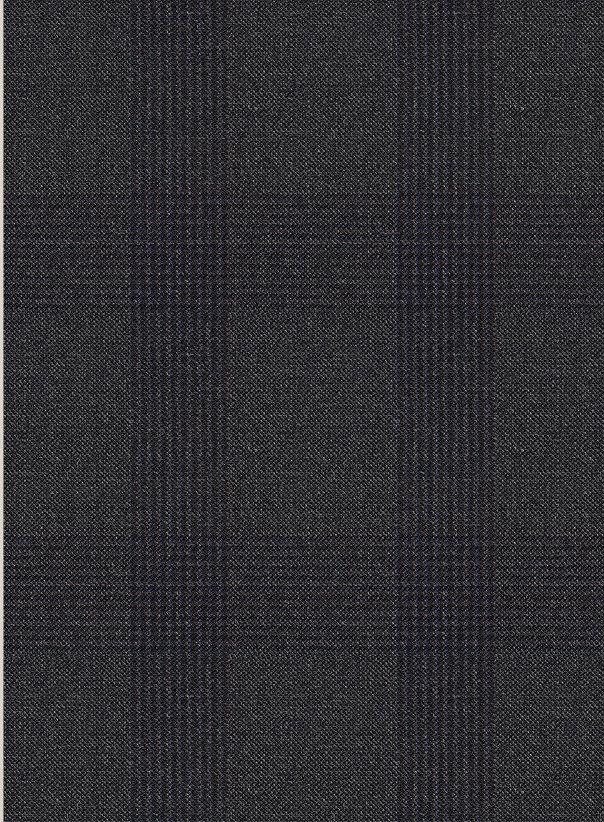 Scabal Arriol Checks Charcoal Wool Pants - Image 4