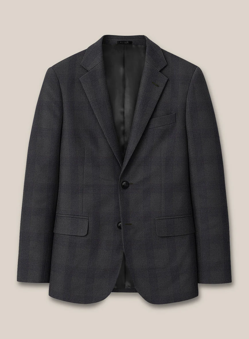 Scabal Arriol Checks Charcoal Wool Suit - Image 4