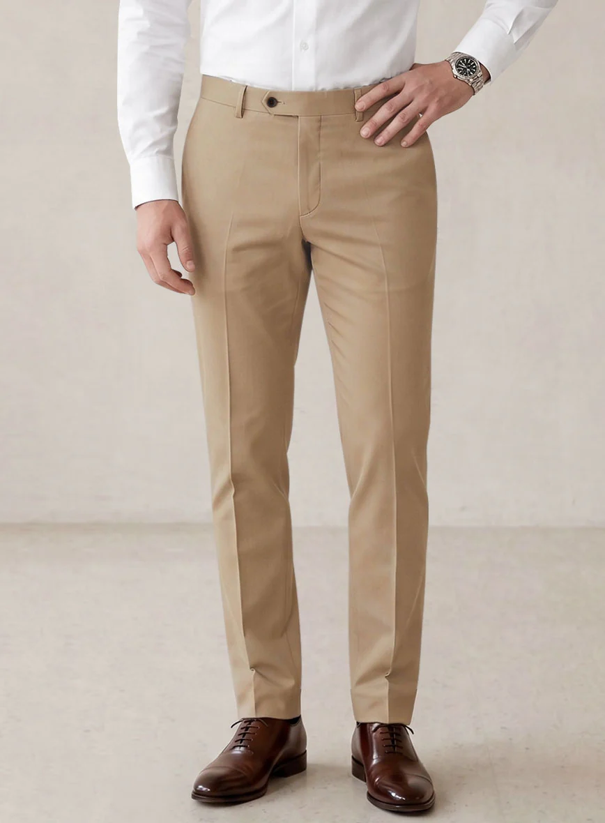 Scabal Beige Cashmere Cotton Suit - Image 6