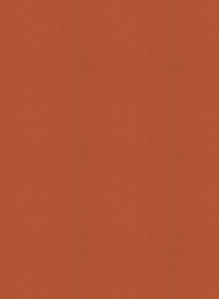 Scabal Burnt Orange Cashmere Cotton Pants - Image 4