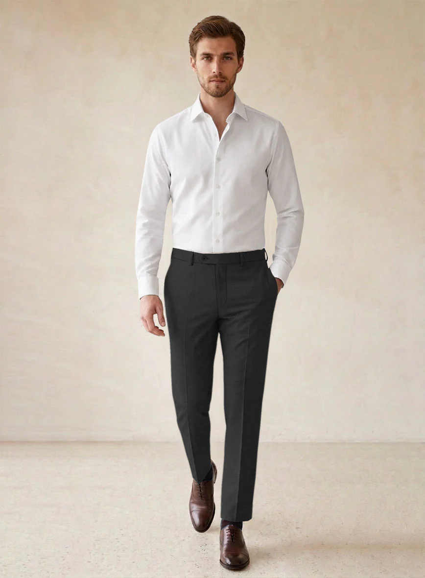 Scabal Cosmopolitan Black Wool Pants - Image 3