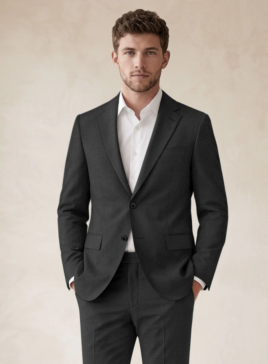 Scabal Cosmopolitan Charcoal Wool Suit - Image 3