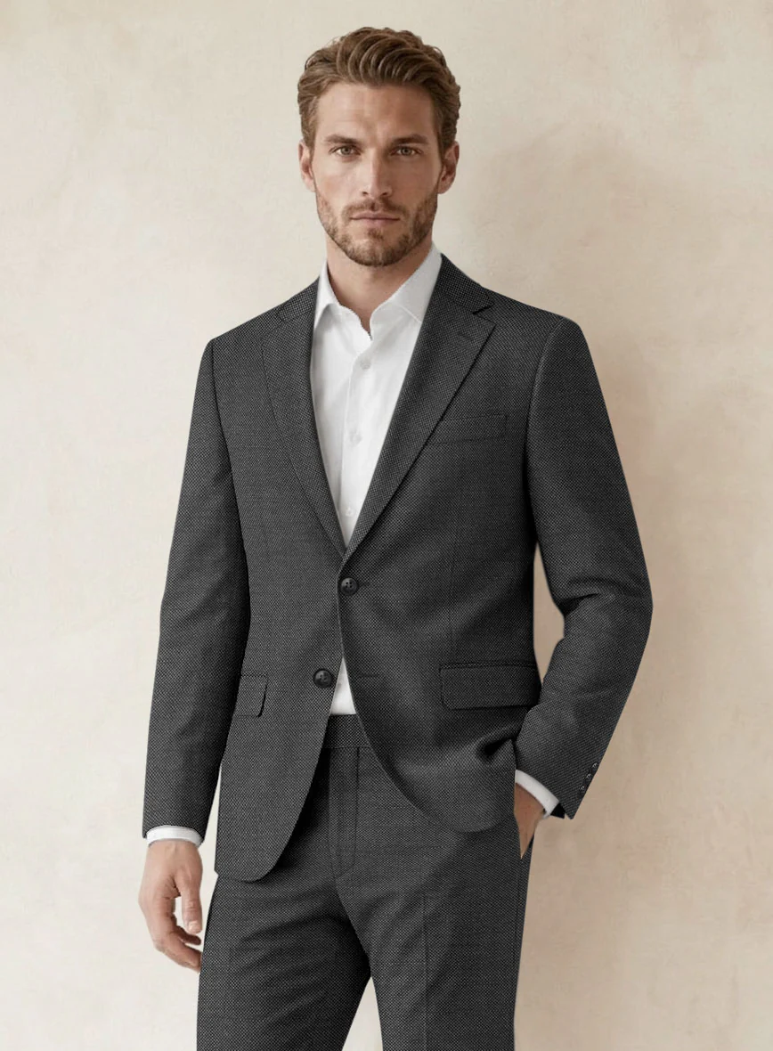 Scabal Cosmopolitan Dark Gray Wool Suit - Image 3