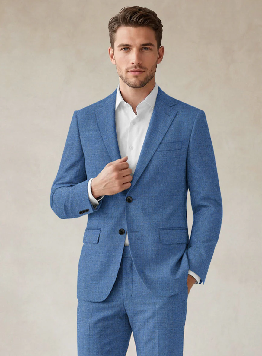 Scabal Cosmopolitan Imperial Blue Wool Suit - Image 3