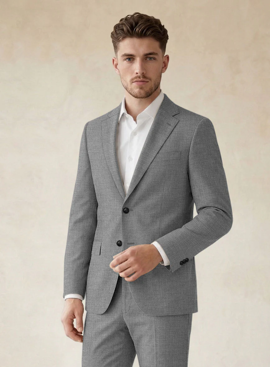 Scabal Cosmopolitan Light Gray Wool Suit - Image 4