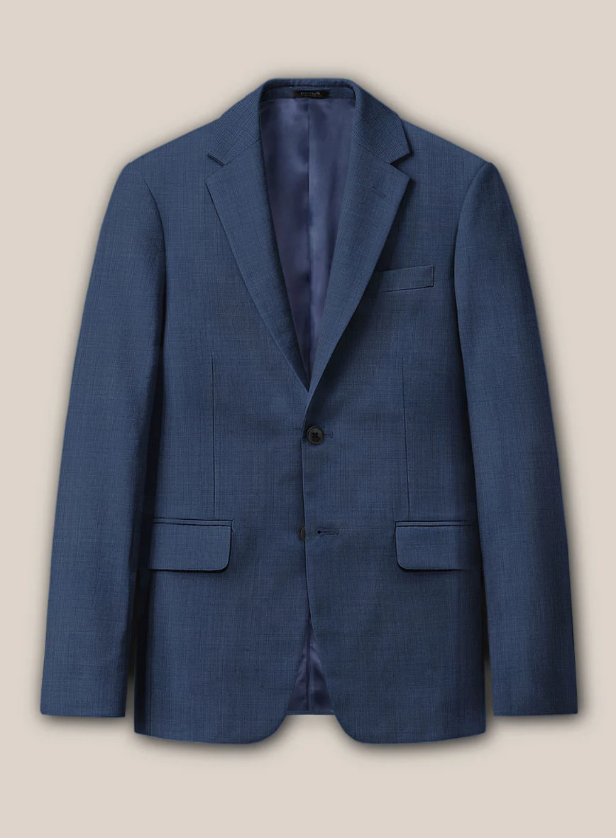 Scabal Cosmopolitan Nailhead Blue Wool Jacket