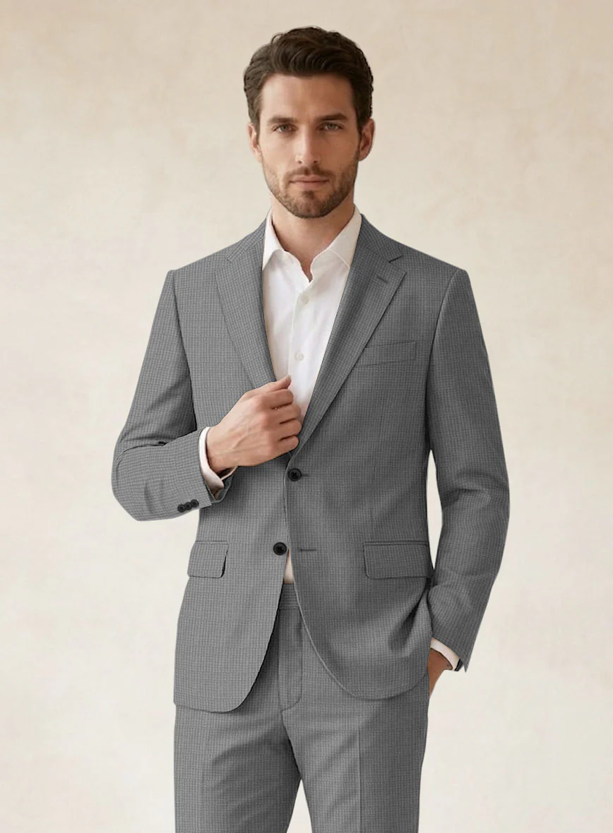 Scabal Cosmopolitan Nailhead Gray Wool Suit - Image 4