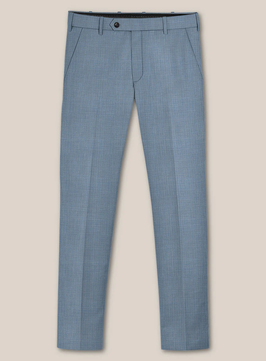 Scabal Cosmopolitan Nailhead Light Blue Wool Suit - Image 5