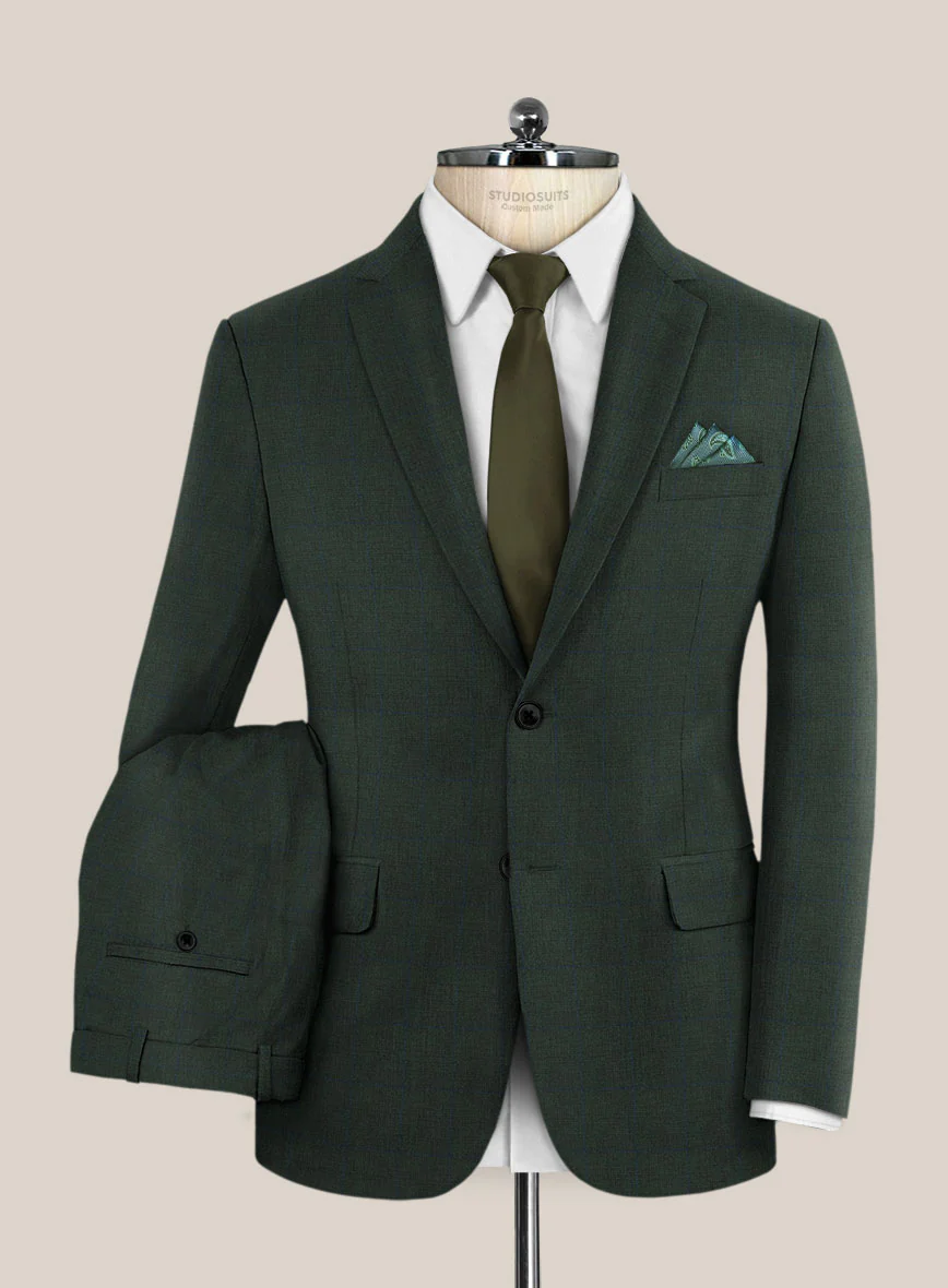 Scabal Cosmopolitan Prince Green Wool Suit - Image 2