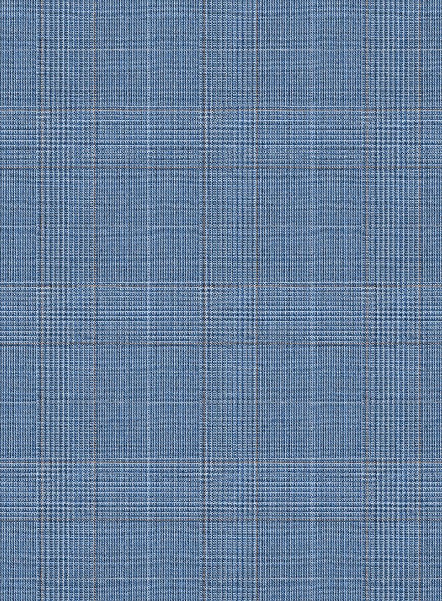 Scabal Cosmopolitan Prince Light Blue Wool Pants - Image 4
