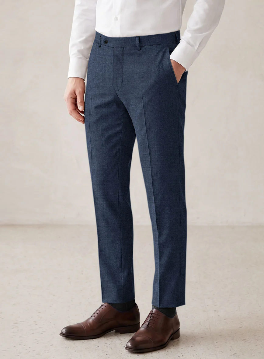 Scabal Cosmopolitan Royal Blue Wool Pants