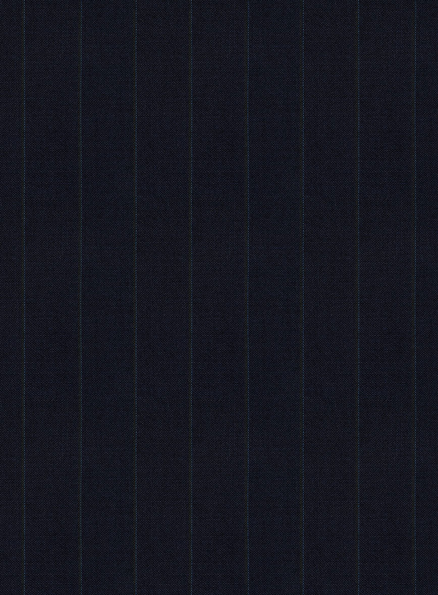 Scabal Cosmopolitan Stripe Blue Wool Suit - Image 8