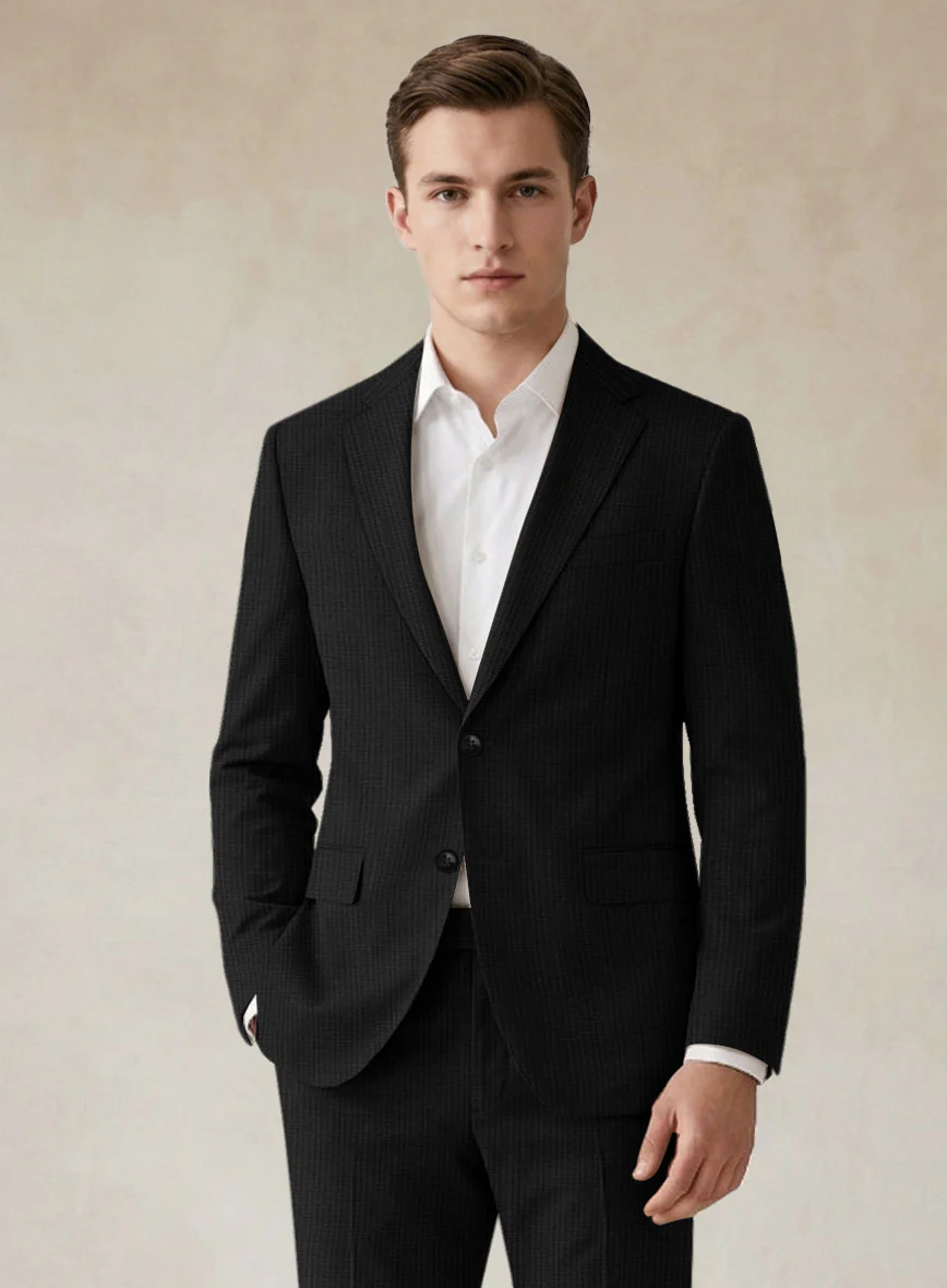 Scabal Cosmopolitan Stripe Reyo Black Wool Jacket - Image 2
