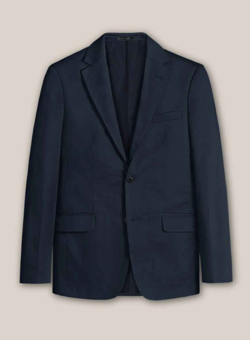 Scabal Dark Navy Cashmere Cotton Jacket