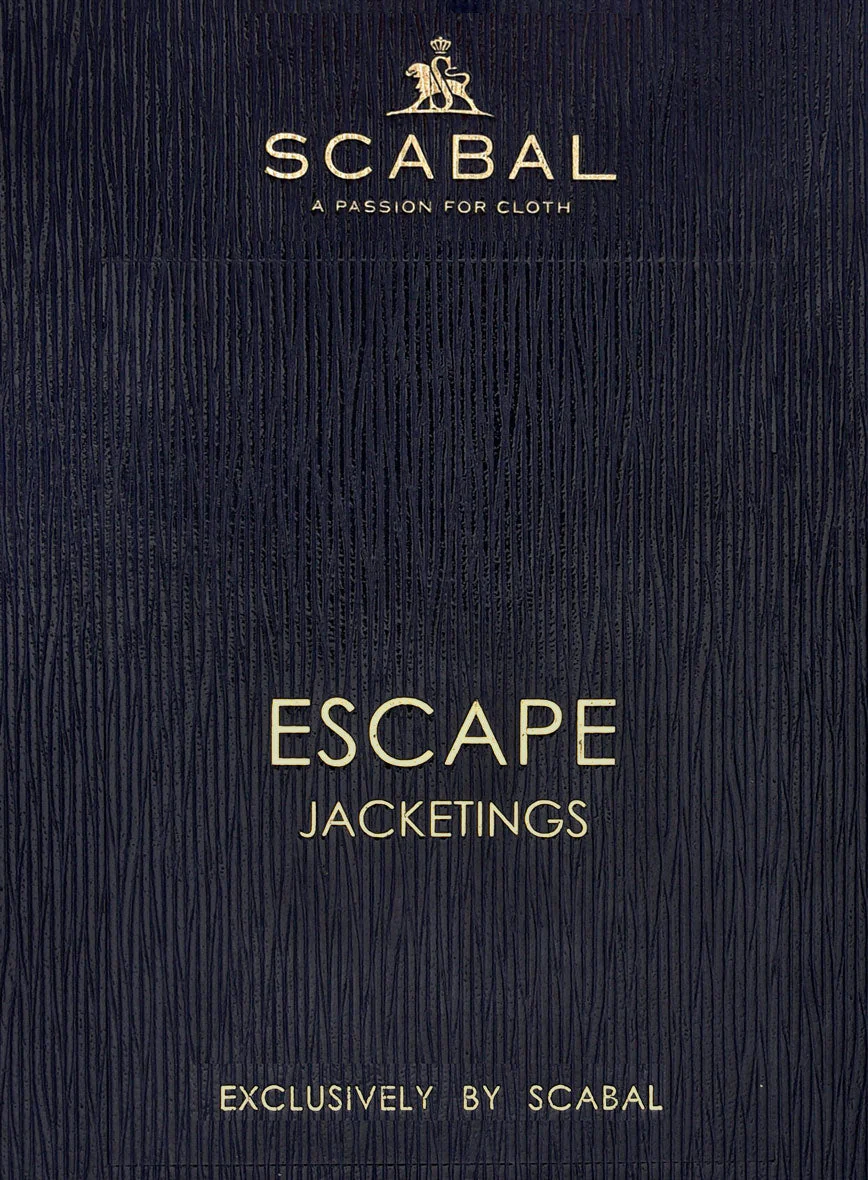 Scabal Denim Blue Wool Cashmere Jacket - Image 4