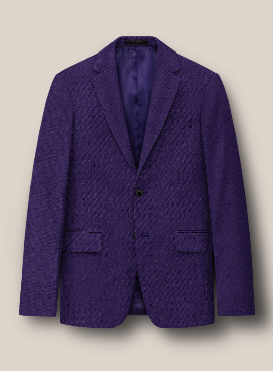 Scabal Eggplant Wool Suit - Image 4