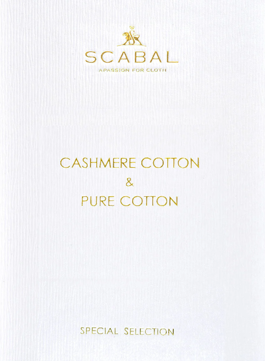 Scabal Gray Cotton Stretch Pants - Image 5
