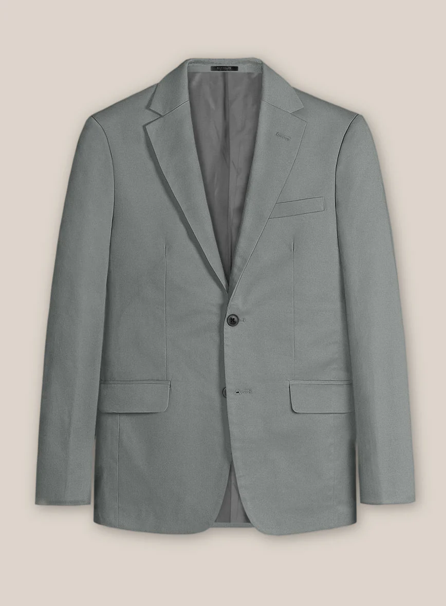 Scabal Gray Cotton Stretch Suit - Image 4